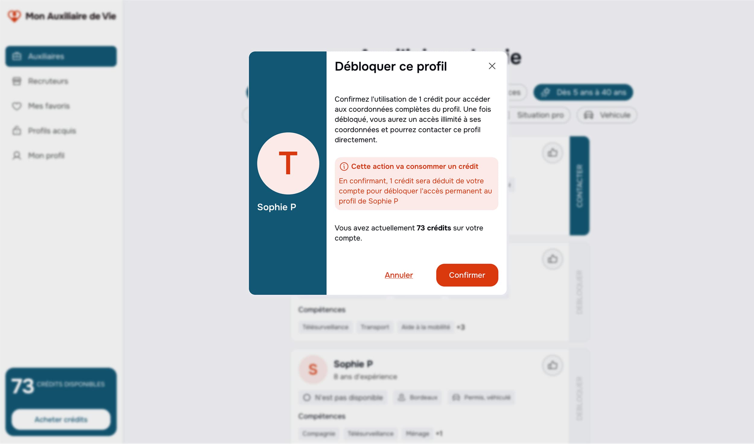 Place de rencontre entre auxiliaire de vie et recruteurs — vue 2