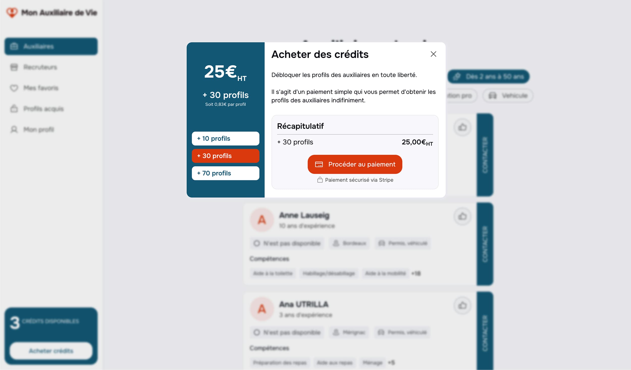 Place de rencontre entre auxiliaire de vie et recruteurs — vue 3