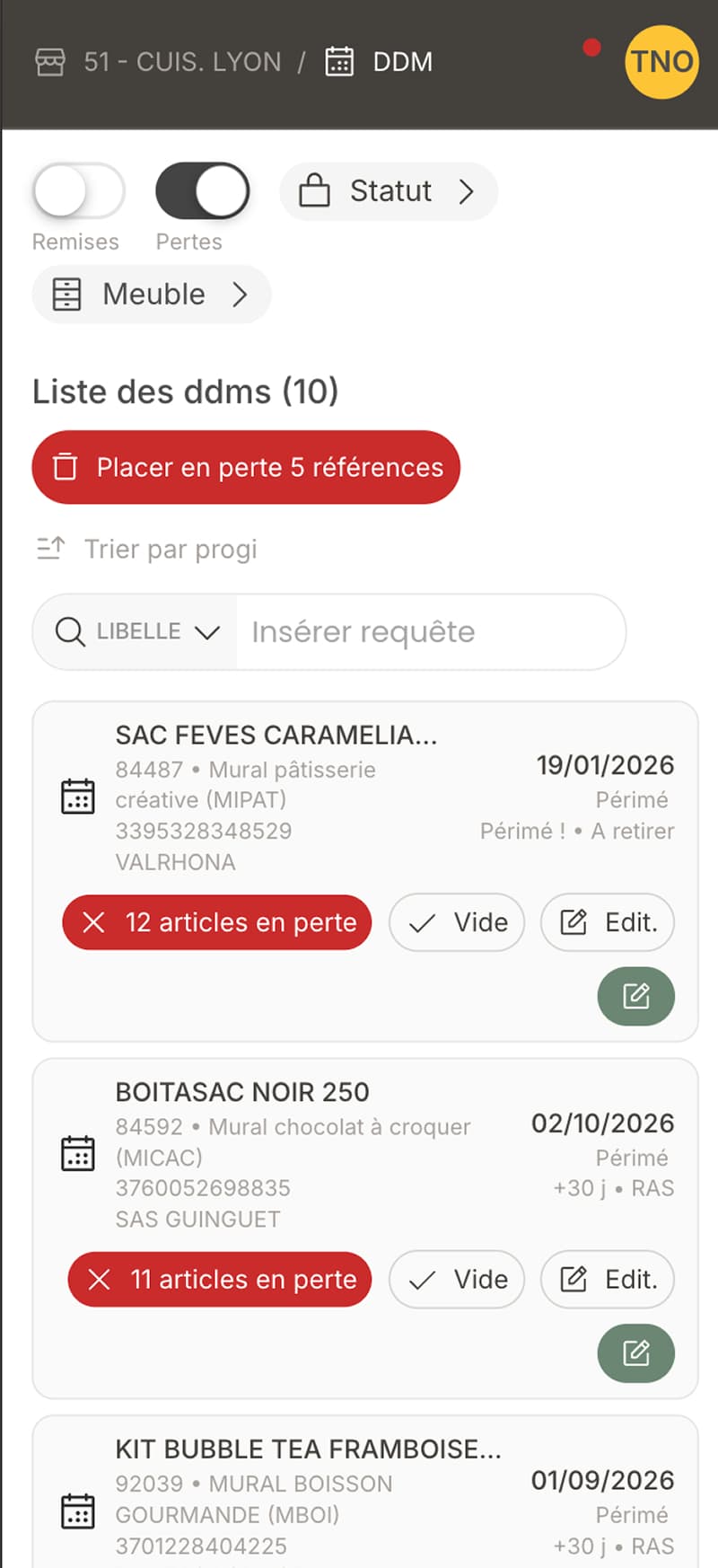 DDM — vue mobile 1