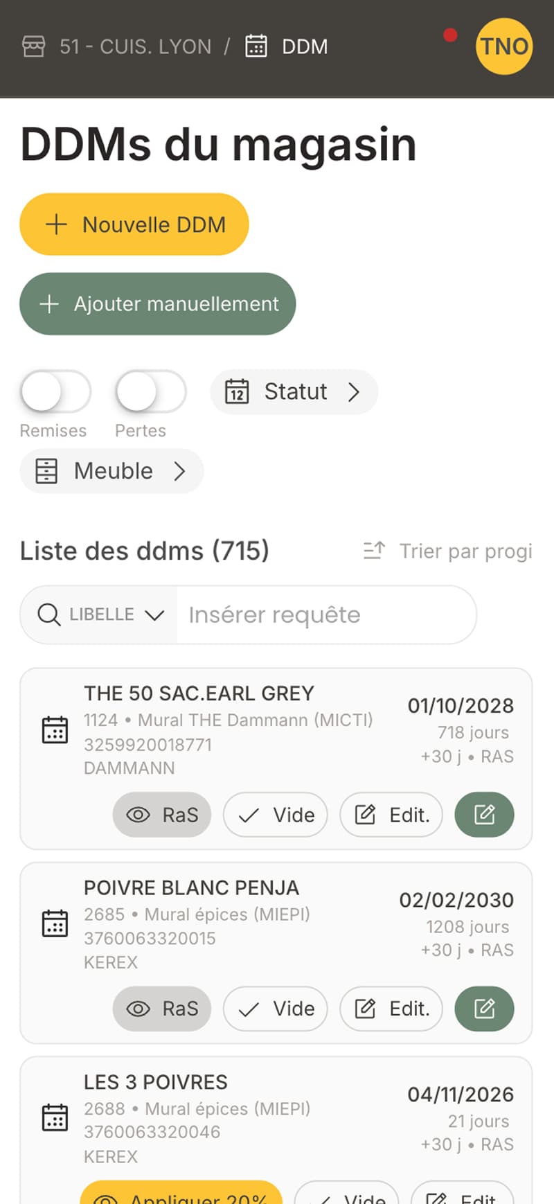 DDM — vue mobile 2