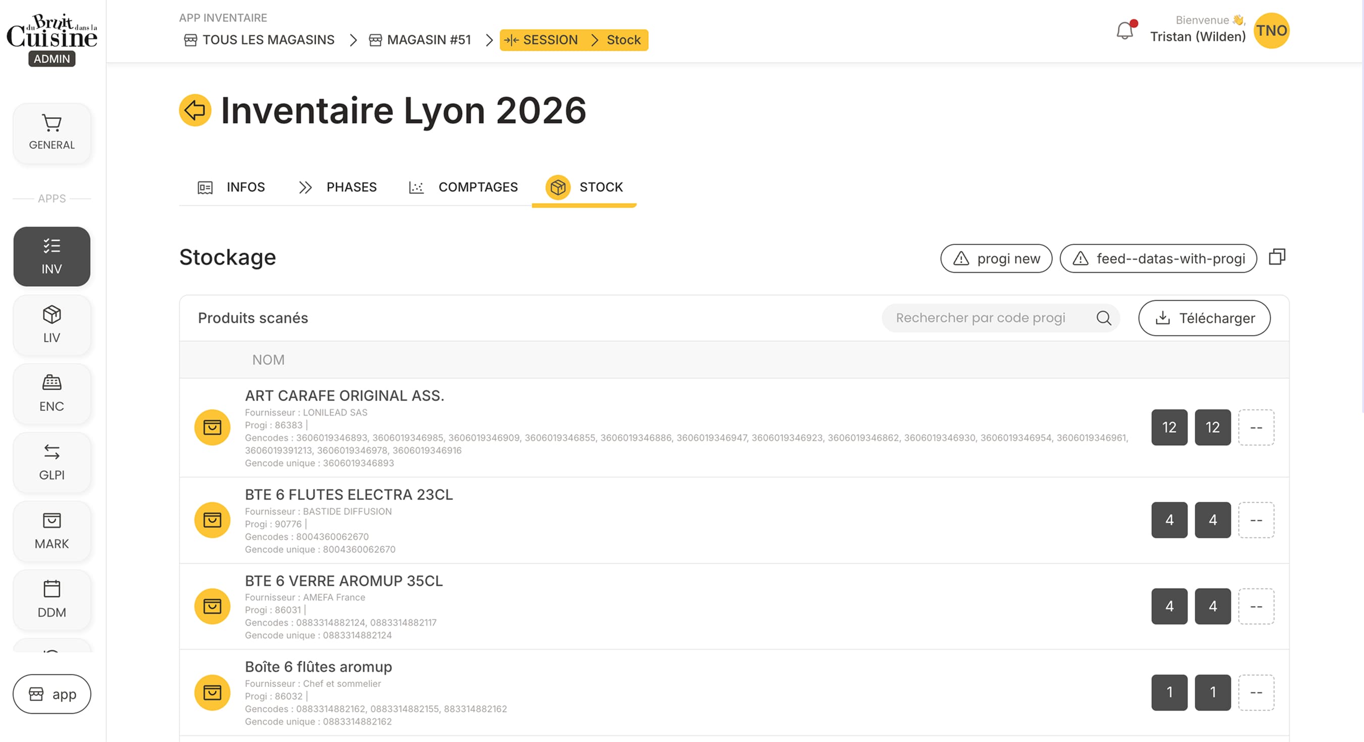 Inventaire annuel — vue 3