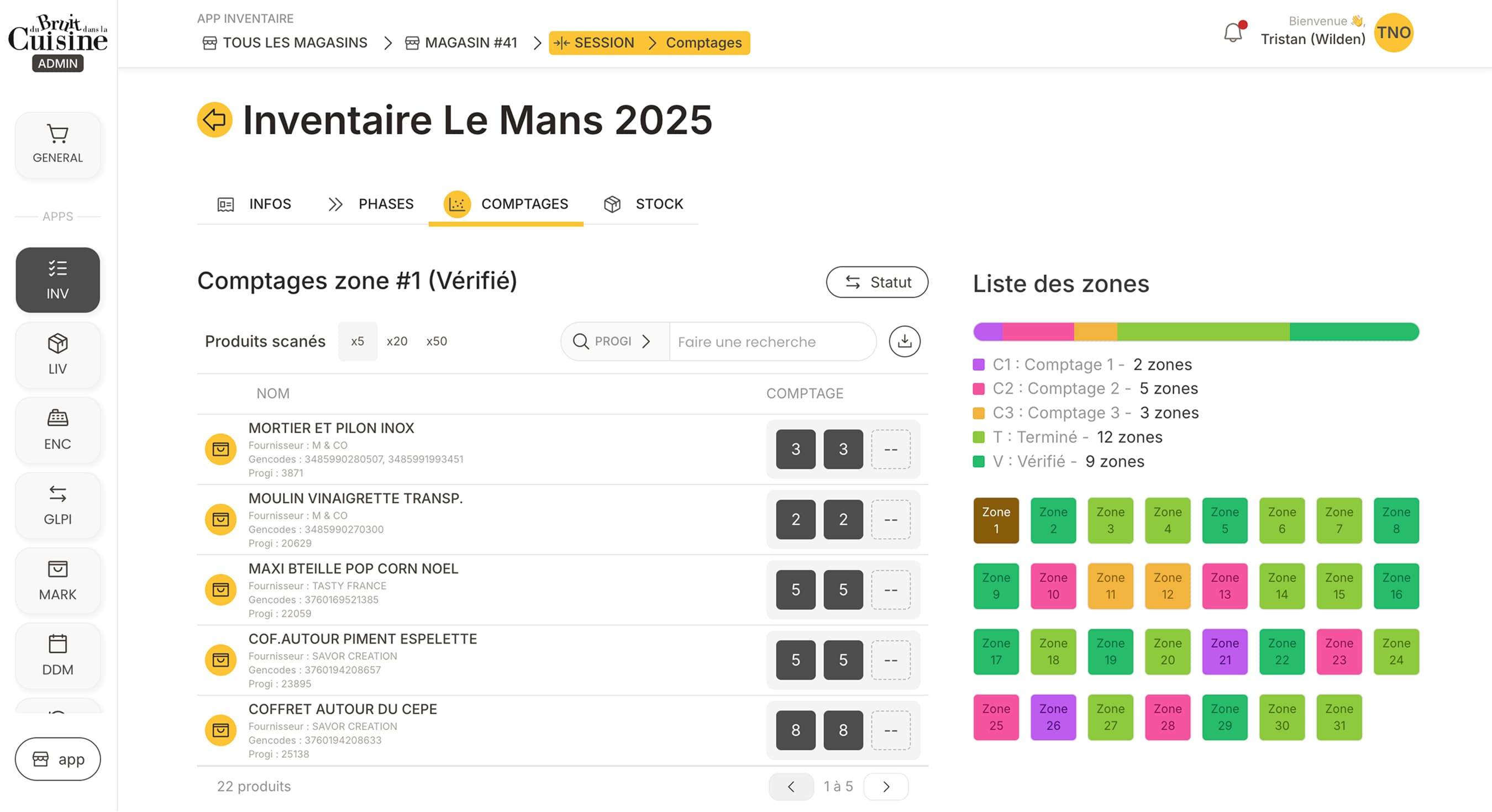 Inventaire annuel — vue 4