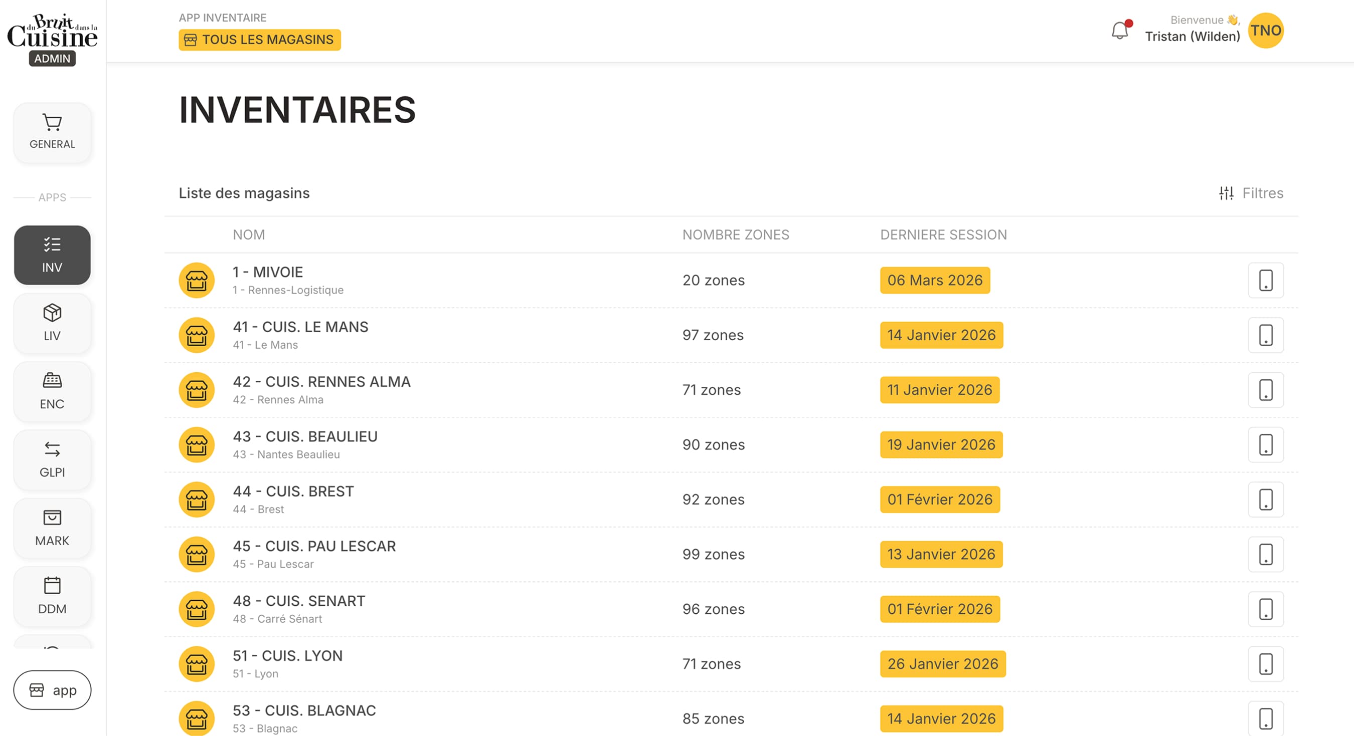 Inventaire annuel — vue 4