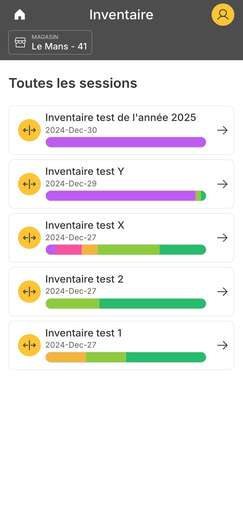 Inventaire annuel — vue mobile 5