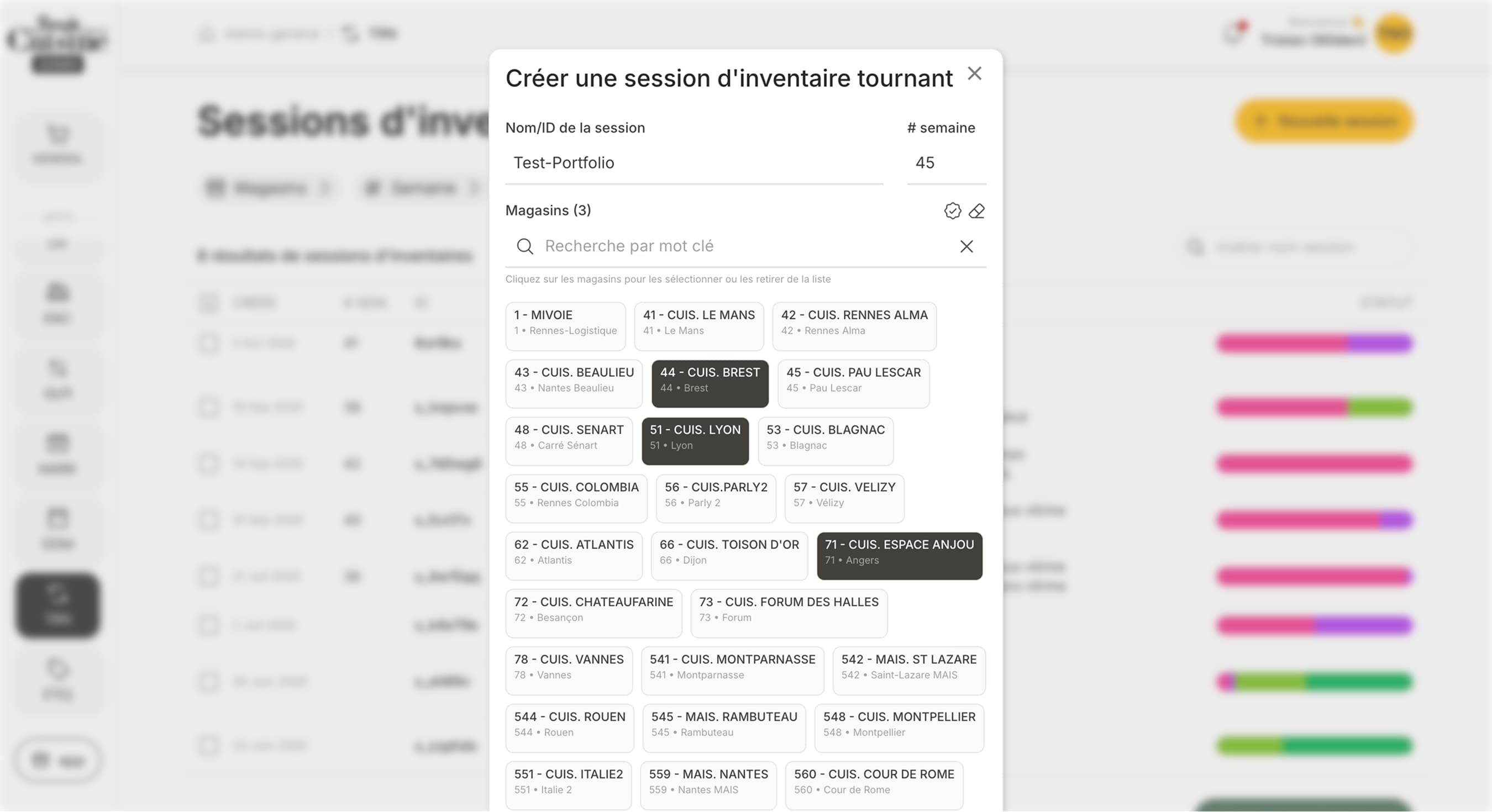 Inventaire tournant — vue 2