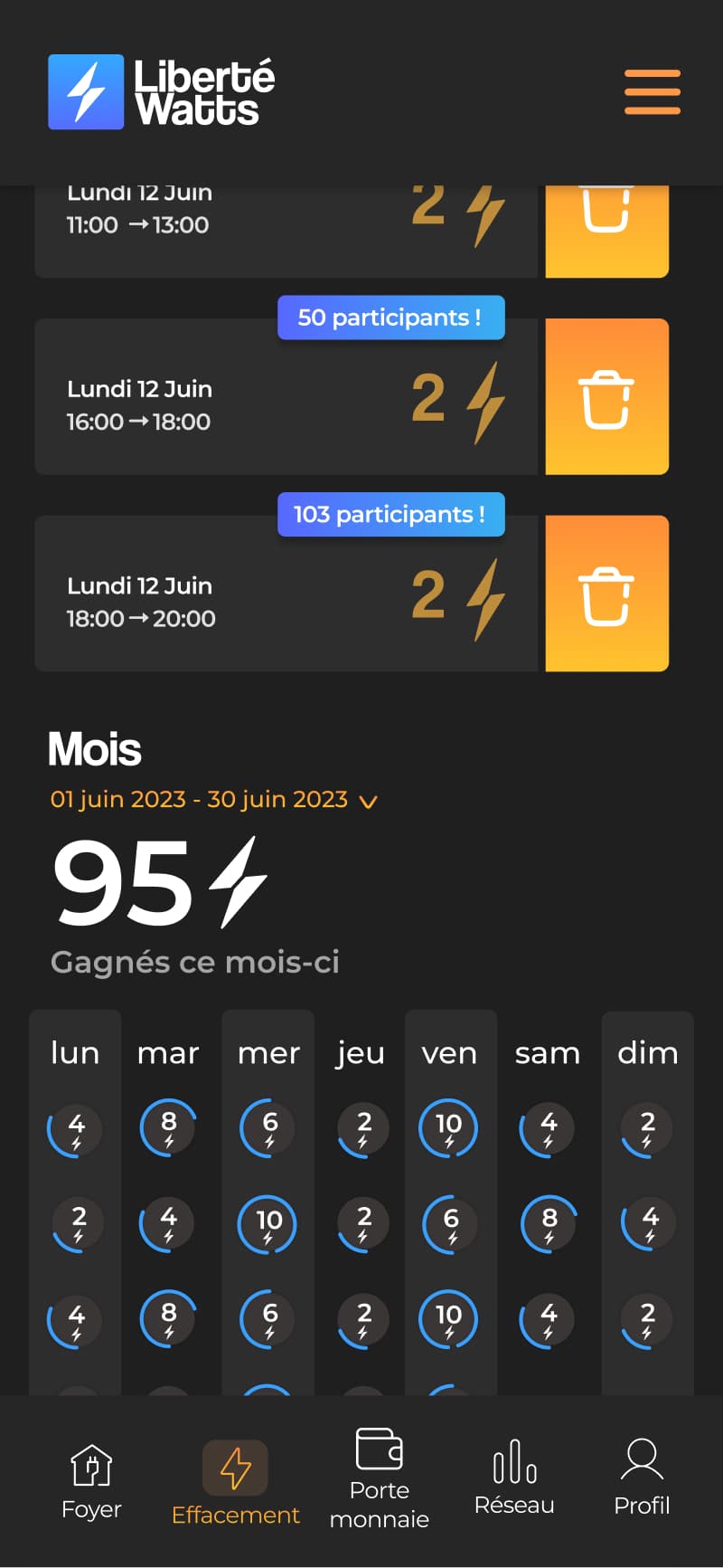 App citoyenne de réduction d'énergie — vue mobile 10