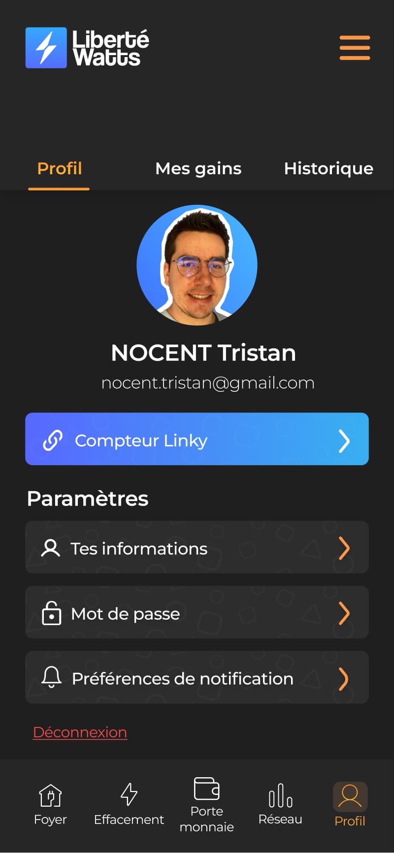 App citoyenne de réduction d'énergie — vue mobile 7
