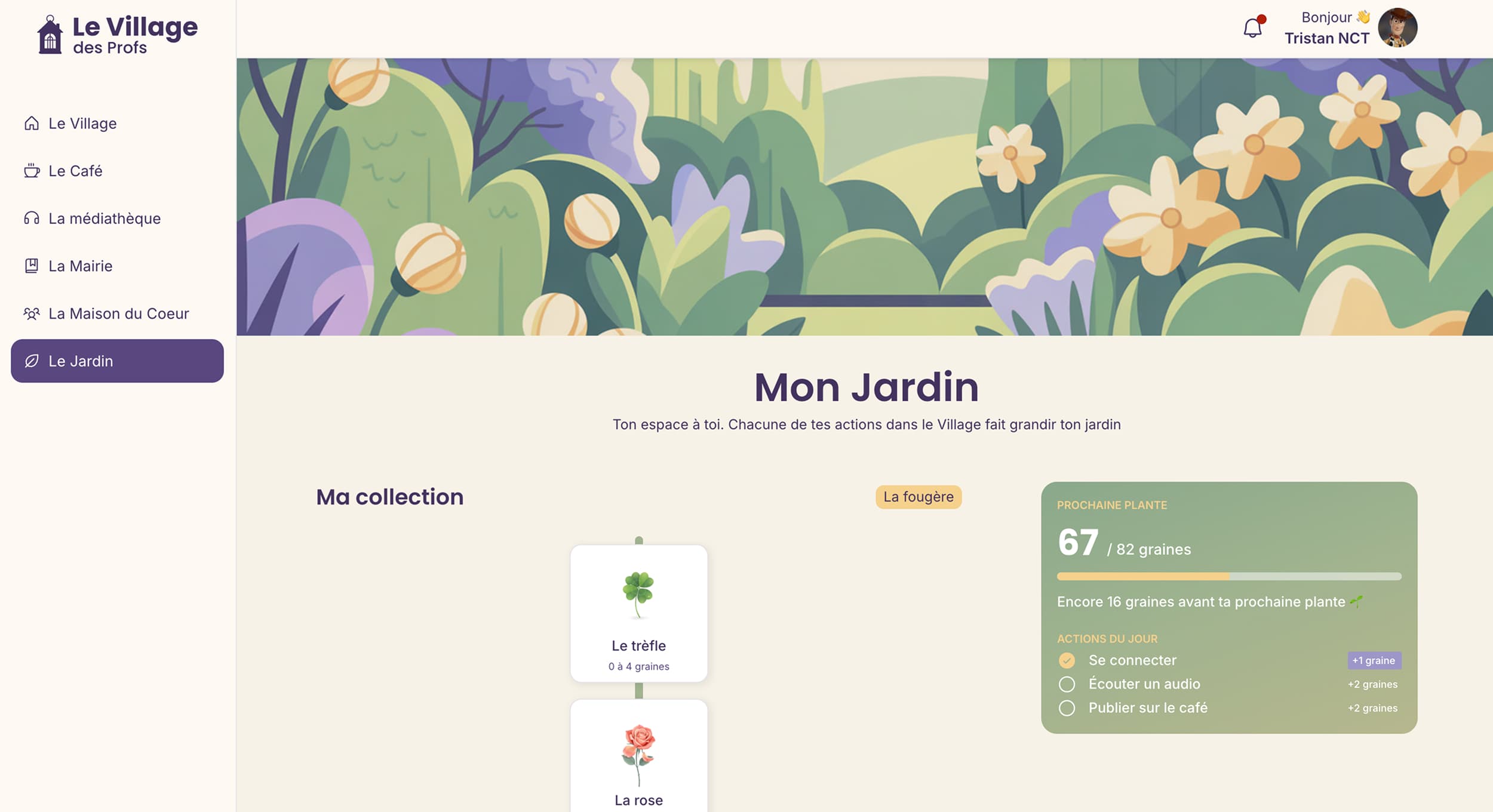 App communautaire pour les profs — vue 4