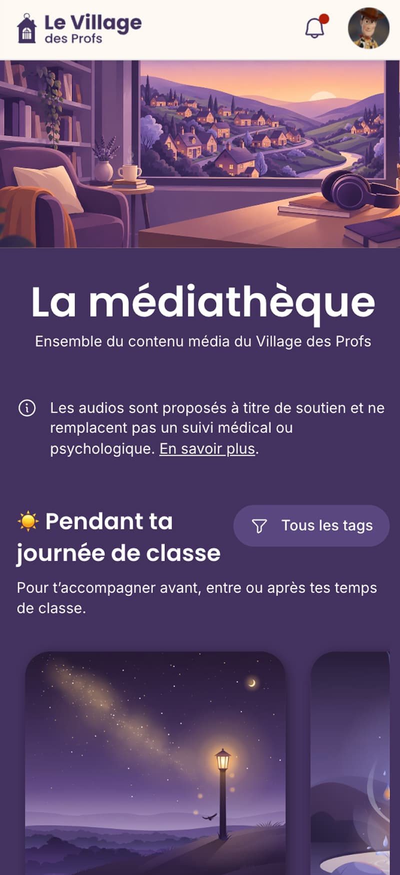 App communautaire pour les profs — vue mobile 5
